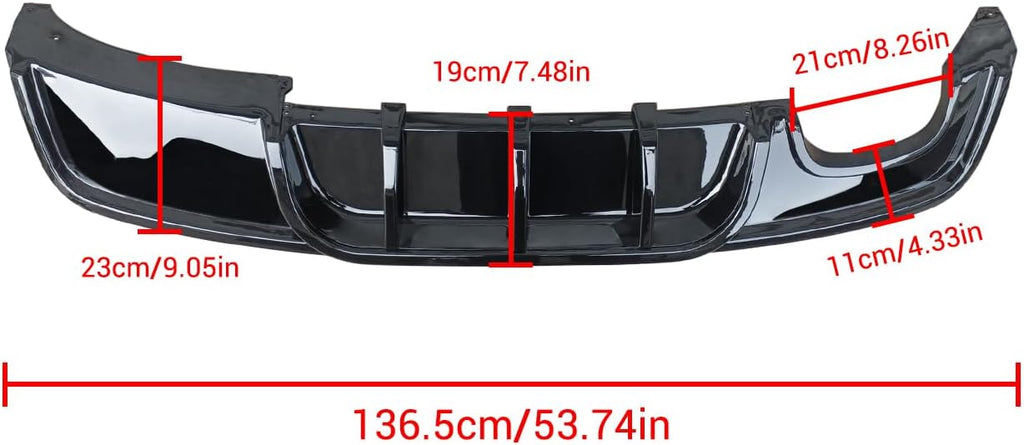 Rear Diffuser Fit For BMW 1 Series E82 120i 125i 128i 135i M Sport Coupe 2007-2013 Gloss Black ABS Painted Rear Bumper