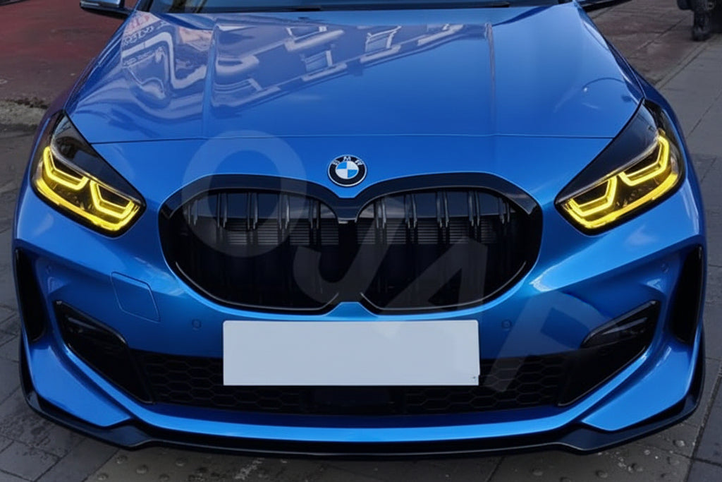 Headlight Eyebrow Eyelids Trim Cover for BMW 1 Series F40 2019-2024, Gloss Black