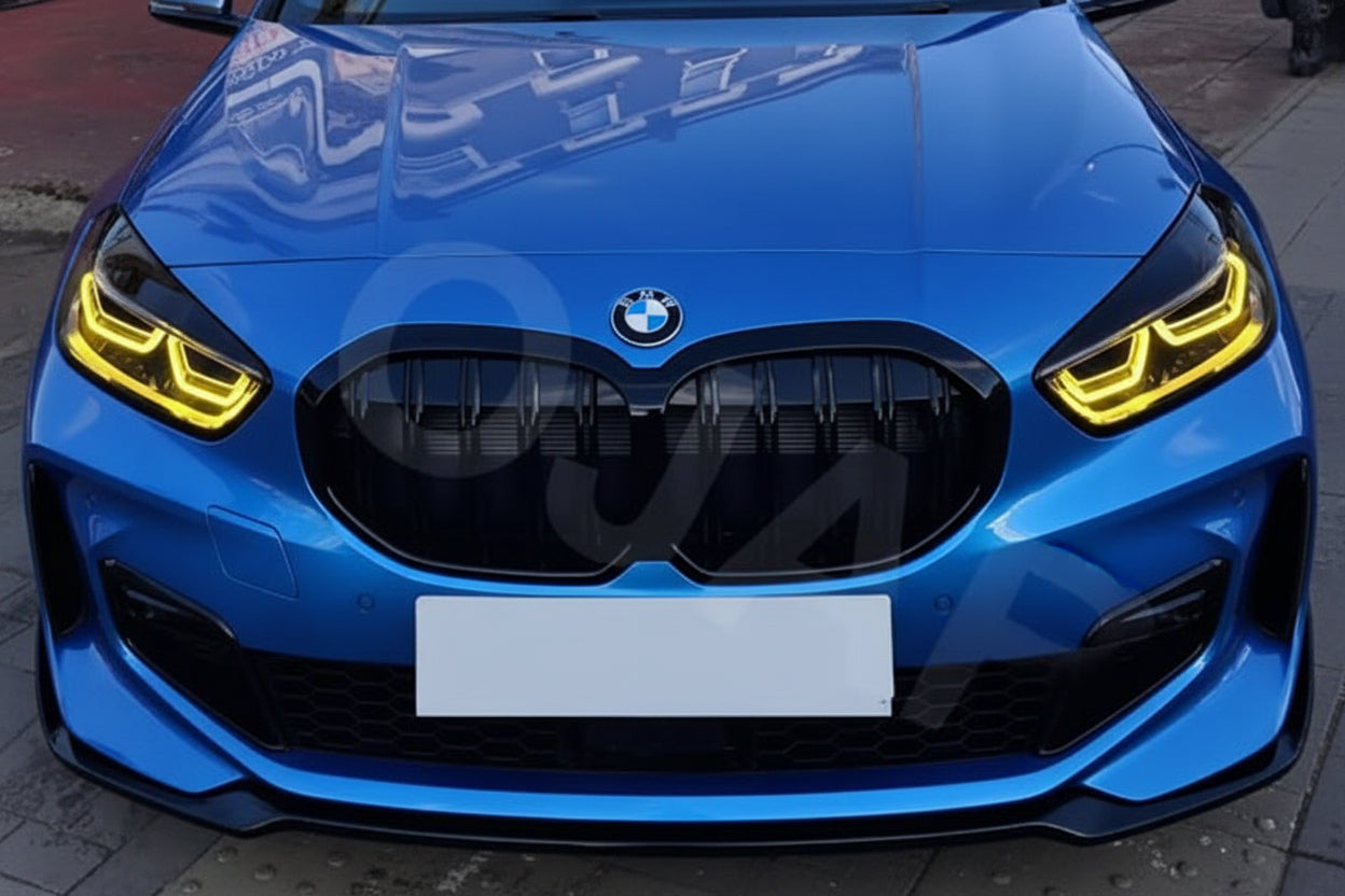Headlight Eyebrow Eyelids Trim Cover for BMW 1 Series F40 2019-2024, Gloss Black