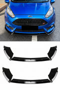 Front Splitter Spoiler Lip Compatible With Ford Fiesta ST MK7 2012-2017 ABS Gloss Black