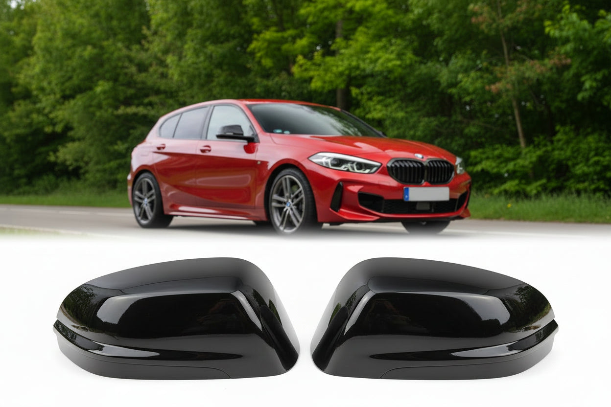 Pair Gloss Black Wing Mirror Cover Cap Casing For BMW 1 Series F40 M135i M235i Toyota Supra 2020+ Left & Right Side UK