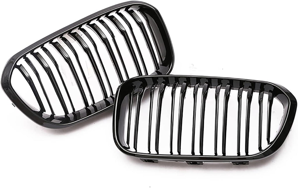Grille,Front Kidney Grill for BMW 1 Series F20 F21 Grille LCI 2015 2016 2017 2018 Double Bridge Grill Gloss Black
