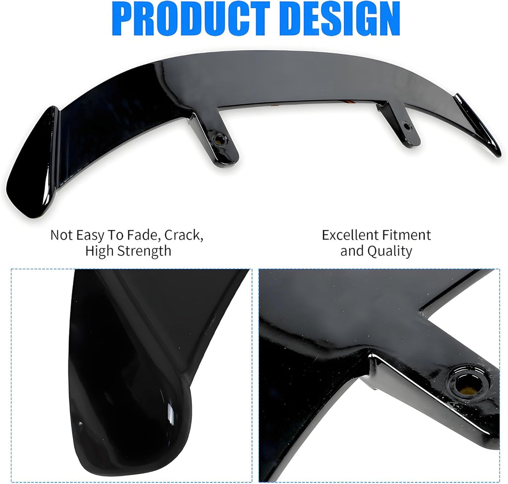 Car Universal Rear Boot Roof Spoiler Lip Top Wing Compatible with Ford Fiesta VI 2008-2017