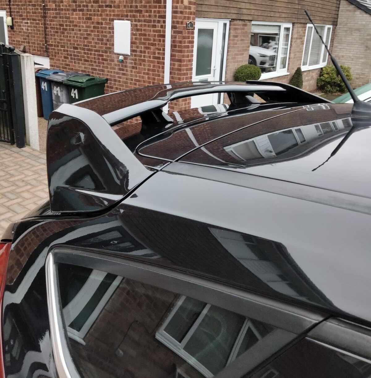 Rear Window Roof Spoiler Tailgate Boot Wing Fit For Ford Focus III MK3 2011-2018 EcoBoost/ST/ST-Line/T/Titanium/Zetec/RS Style Painted Gloss Black