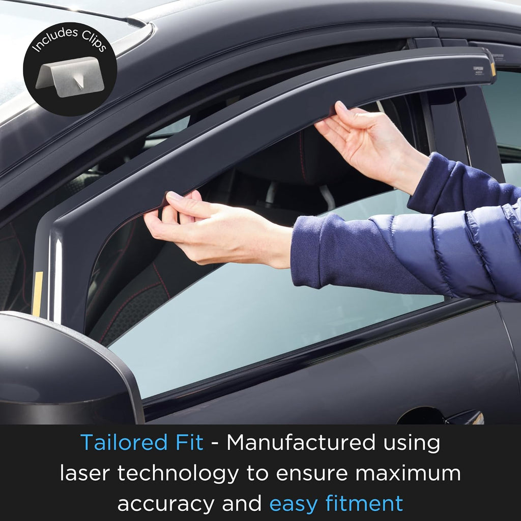 Wind Deflectors For Ford Focus MK3 2011-2018 5 Door Hatchback 4pc Set