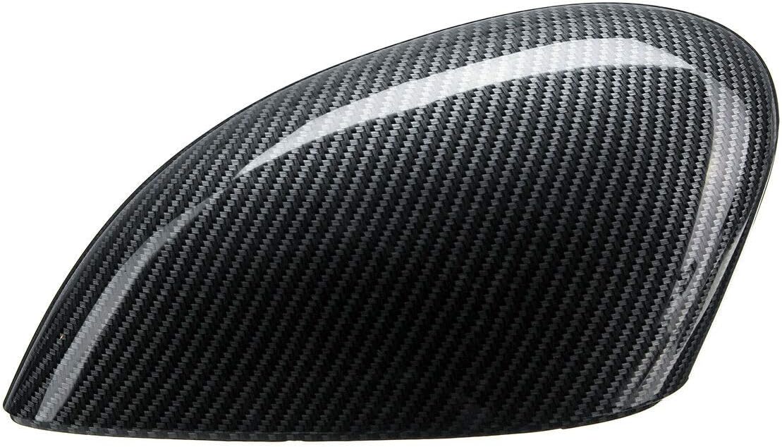 Pair of Carbon Fibre Front Wing Door Rearview Mirror Cover Cap Replacement For Fiesta MK7 2008-2017 Left & Right