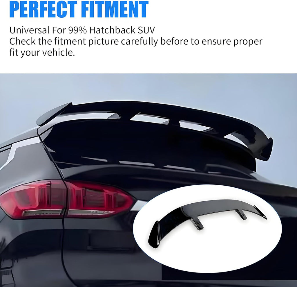 Car Universal Rear Boot Roof Spoiler Lip Top Wing Compatible with Ford Fiesta VI 2008-2017