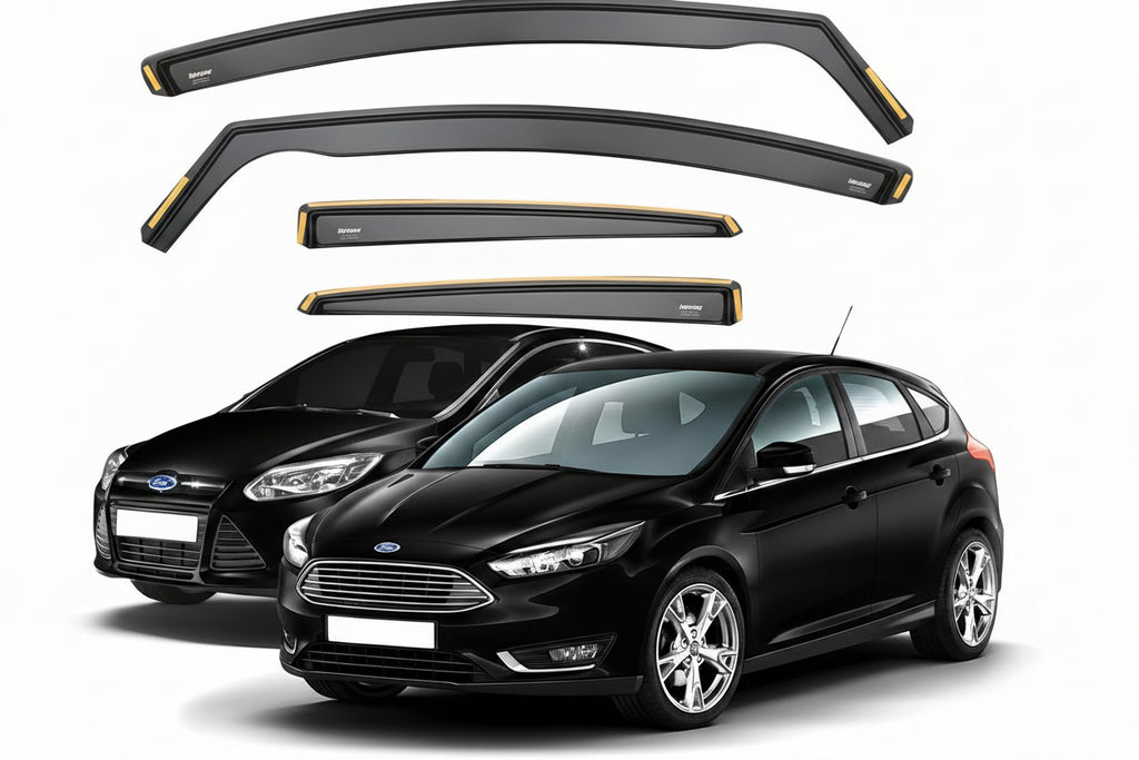 Wind Deflectors For Ford Focus MK3 2011-2018 5 Door Hatchback 4pc Set
