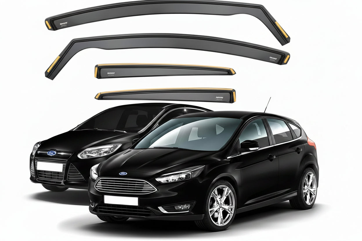 Wind Deflectors For Ford Focus MK3 2011-2018 5 Door Hatchback 4pc Set