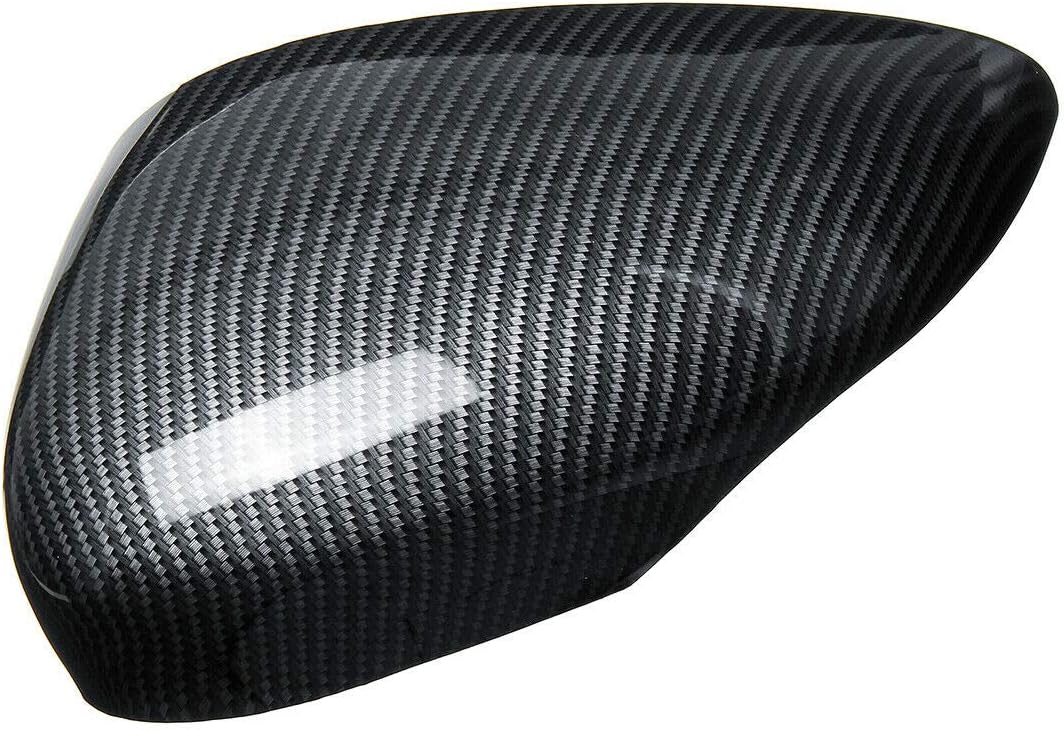 Pair of Carbon Fibre Front Wing Door Rearview Mirror Cover Cap Replacement For Fiesta MK7 2008-2017 Left & Right