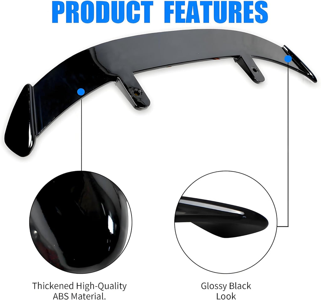 Car Universal Rear Boot Roof Spoiler Lip Top Wing Compatible with Ford Fiesta VI 2008-2017