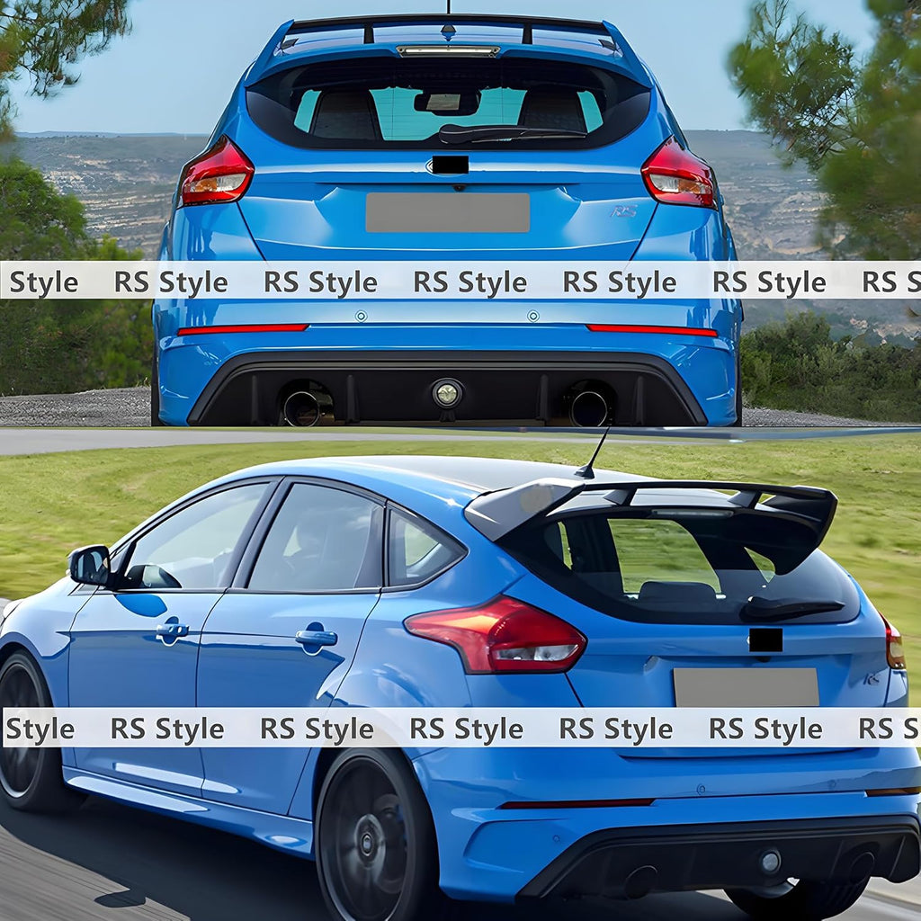 Rear Window Roof Spoiler Tailgate Boot Wing Fit For Ford Focus III MK3 2011-2018 EcoBoost/ST/ST-Line/T/Titanium/Zetec/RS Style Painted Gloss Black