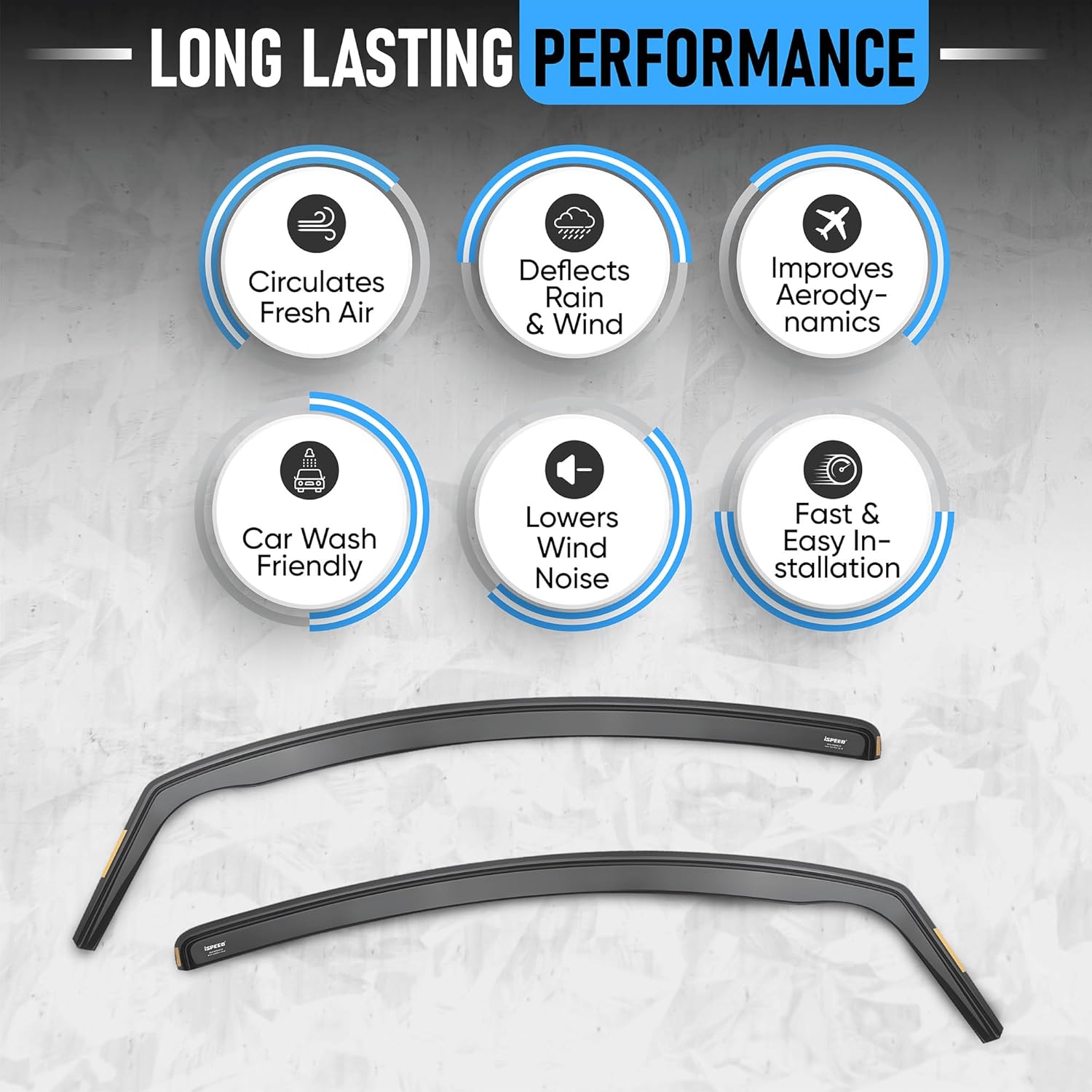 Wind Deflectors For Ford Fiesta MK7 2008-2017 3 Door Hatchback 2pc Set
